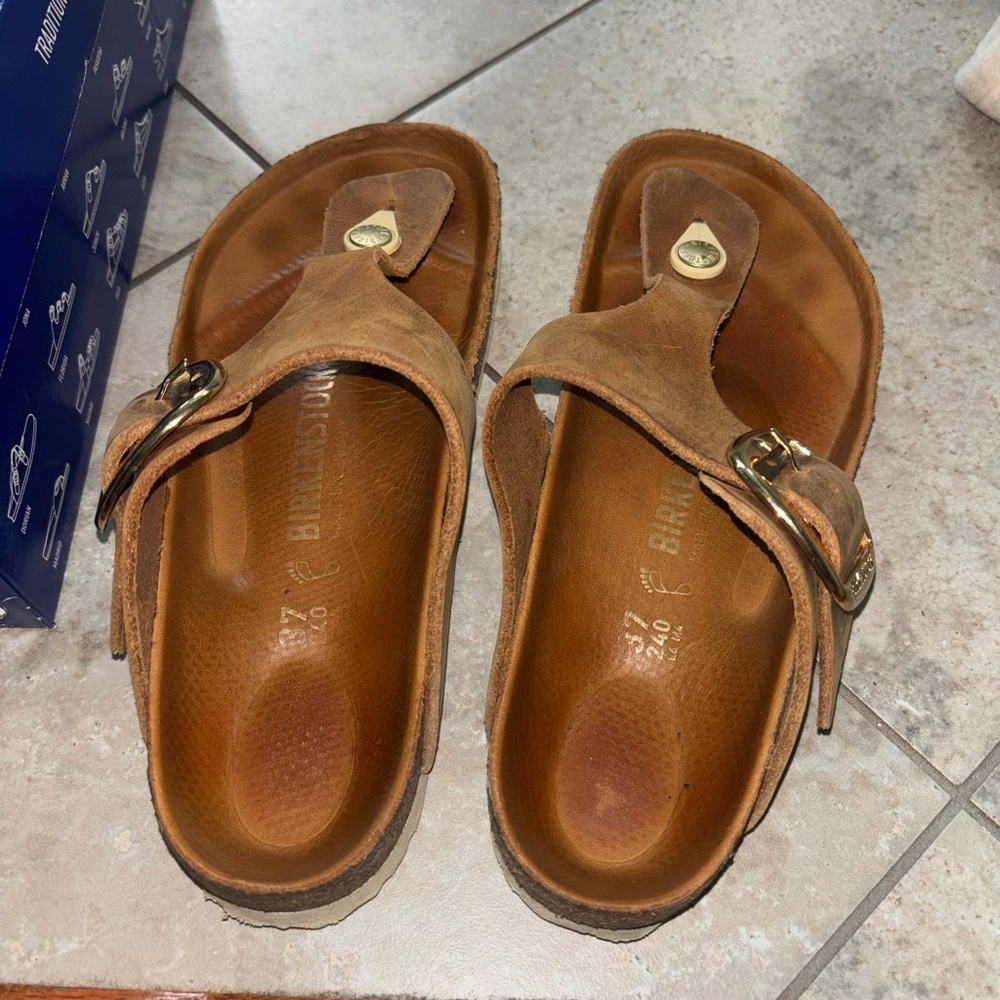 Birkenstock Big Buckle Gizeh Cognac - Picture 3 of 5